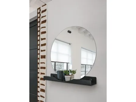 Specchio rotondo con mensola in metallo Set di Caos Creativo by Rossi&Co