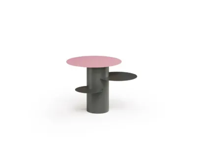 Tavolino rotondo Mushroom interamente realizzato in metallo in Egoitaliano